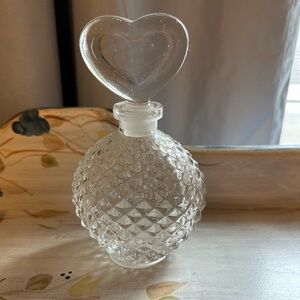 Vintage heart shaped top perfume bottle